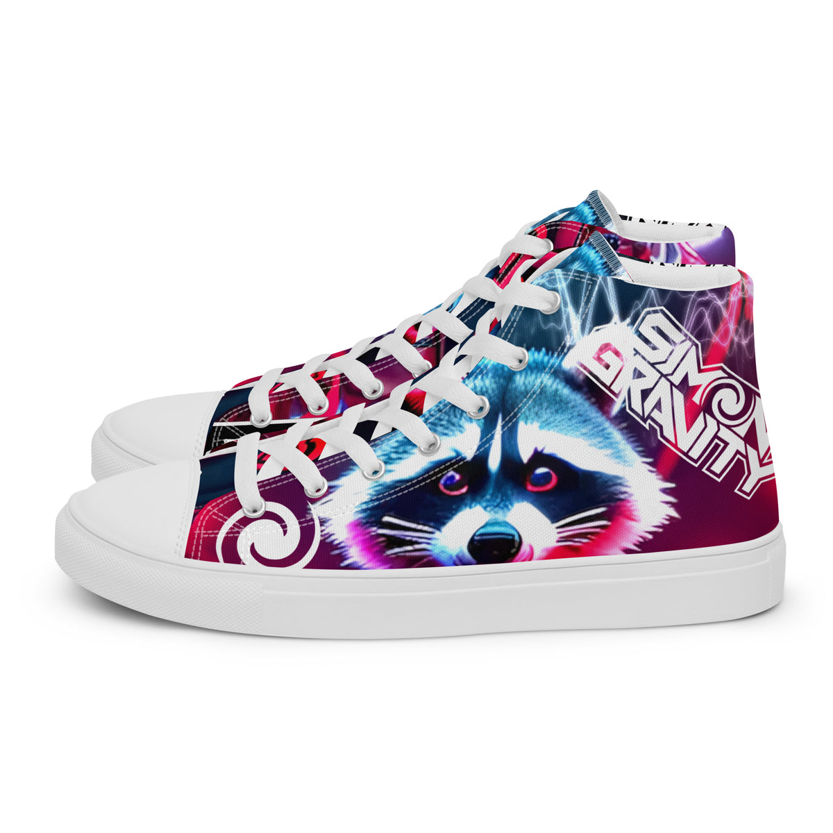 005 - Men’s high top canvas shoes - Rolling Raccoon
